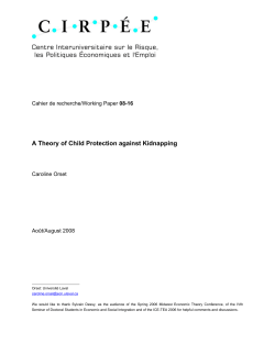 A Theory of Child Protection against Kidnapping