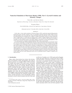Numerical Simulation of Hurricane Bonnie (1998). Part I