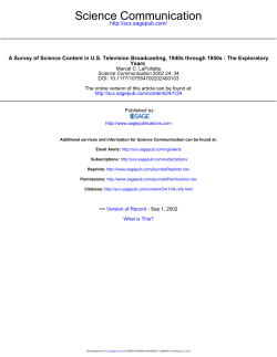 Science Communication - Robert Morris University