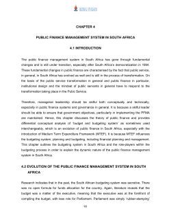 95 CHAPTER 4 PUBLIC FINANCE MANAGEMENT SYSTEM IN