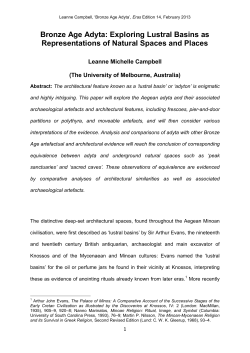 Bronze Age Adyta: Exploring Lustral Basins as