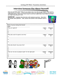 Interview Someone Else About Yourself!