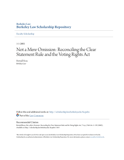 Not a Mere Omission: Reconciling the Clear Statement Rule and the