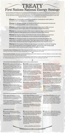 Top First Nations Oil Producers constructive solution for accessing