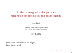 On the typology of scalar particles