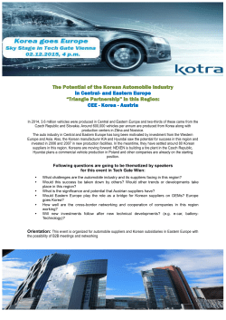 The Potential of the Korean Automobile Industry in Central