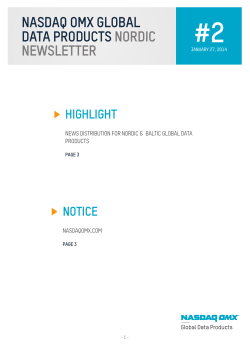 nasdaq omx global data products nordic newsletter