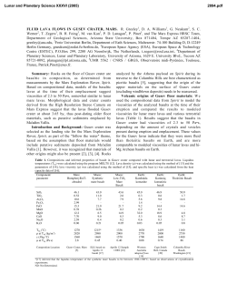 FLUID LAVA FLOWS IN GUSEV CRATER, MARS. R. Greeley 1