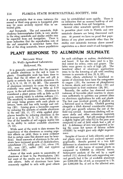 plant response to aluminum sulphate