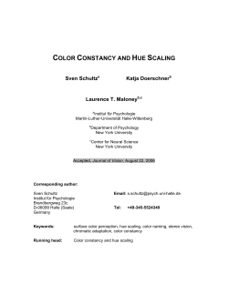 color constancy and hue scaling