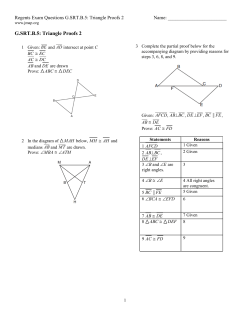 G.SRT.B.5: Triangle Proofs 2
