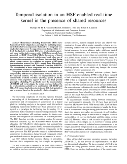 Temporal isolation in an HSF-enabled real
