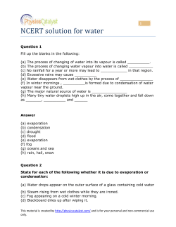 NCERT solution for water
