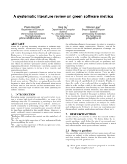 A systematic literature review on green software metrics
