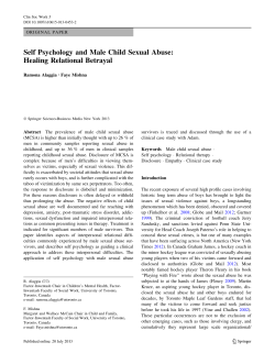 Healing Relational Betrayal - Research Social Work