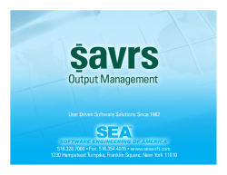 Job Selection Menu / Information