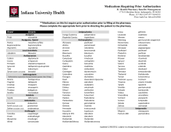 Medications Requiring Prior Authorizations