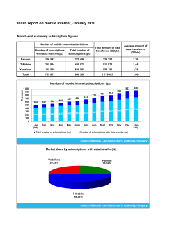 Flash report on mobile internet, January 2010
