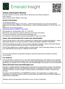 Internet freedom and social media effects: democracy and citizen