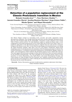 Detection of a population replacement at the Classic&ndash;Postclassic