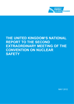 The United Kingdom`s nation report to the second extraordinary