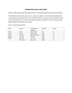 charm pack quilt size chart - Quilt-n-Go