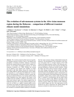 The evolution of sub-monsoon systems in the Afro
