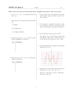 MTH-112 Quiz 6 - Shelton State