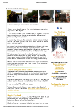 November - Louise Penny