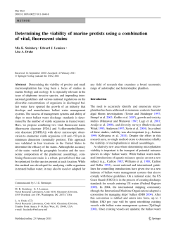 Determining the viability of marine protists using