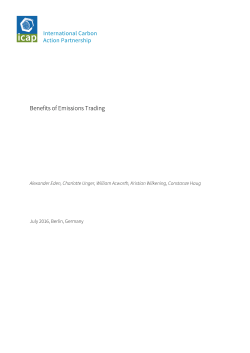 Benefits of Emissions Trading - International Carbon Action