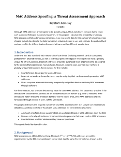 MAC Address Spoofing: a Threat Assessment Approach
