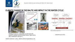 Climate Change and the water cycle in the Baltic, Anders Omstedt