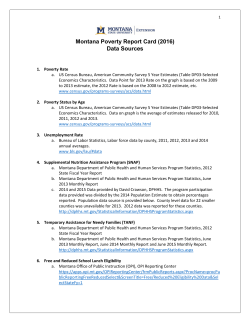 County Data Sources - Montana State University