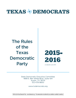 The Rules of the Texas Democratic Party