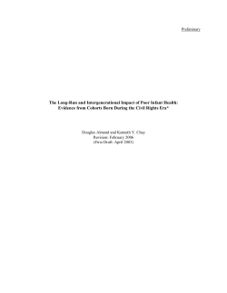 The Long-Run and Intergenerational Impact of Poor Infant
