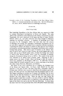 Scientific results of the Cambridge Expedition to the East African
