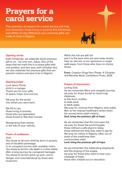 Prayers for a carol service
