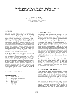 Loudspeaker Cabinet Bracing Analysis using Analytical and