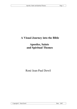 A Visual Journey into the Bible Apostles, Saints