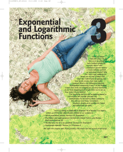 Exponential and Logarithmic Functions 3