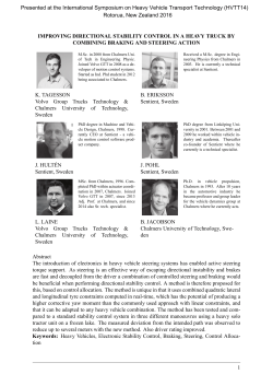Improving directional stability control in a heavy truck by combining