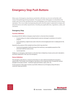 Emergency Stop Push Buttons White Paper
