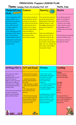 PRESCHOOL Puppies LESSON PLAN