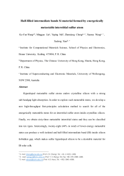 Half-filled intermediate bands Si material formed