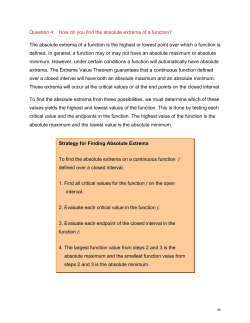 Question 4: How do you find the absolute extrema of a function? The