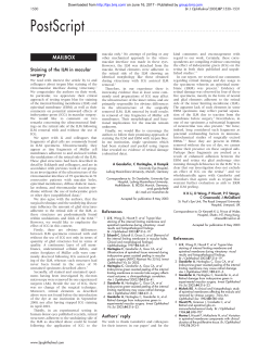 mailbox - British Journal of Ophthalmology