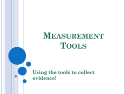 Measurements and Tools