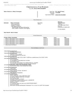 CHRONOLOGICAL CASE SUMMARY CASE NO. 49G25-0910