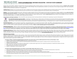 state authorization - Michigan State University